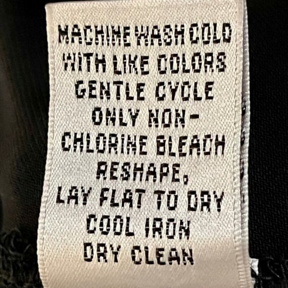 Talbots Jersey Ruched Crossover Top Fit/Flare Midi Dress - Black - 6 - Picture 11 of 11